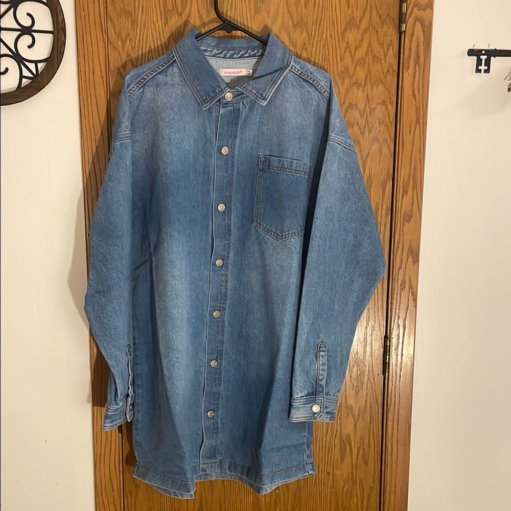 Blue Denim Button-Up Shirt